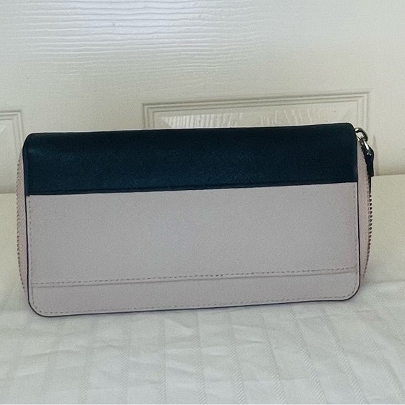 Kate Spade Outlet Taupe & Black Pebble Leather Drawstring Backpack & Wallet main image 4